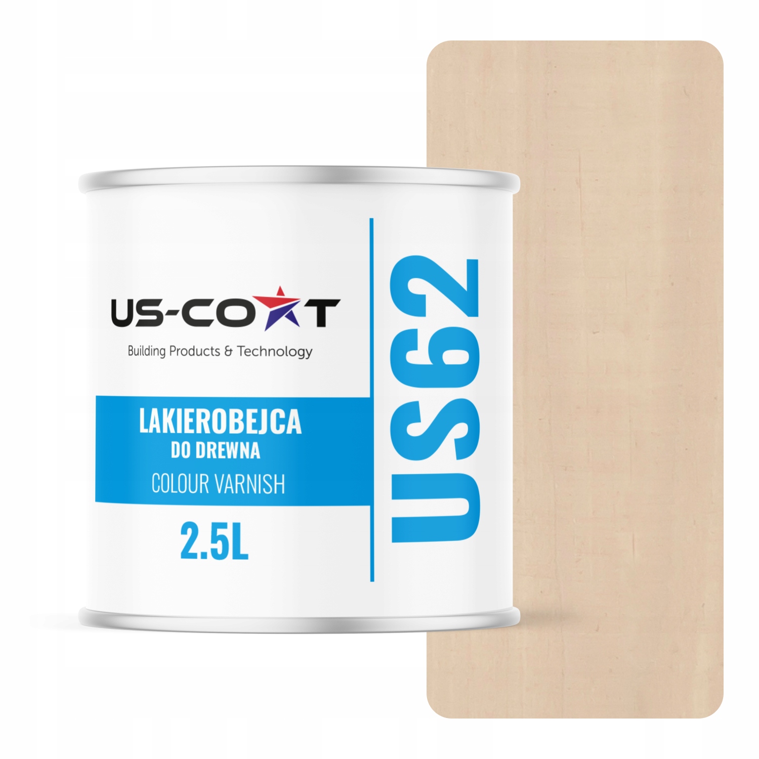 Lak Na Dřevo 3V1 Lazura Barva Béžová Světlá Polomatná 2.5 L Ochranná