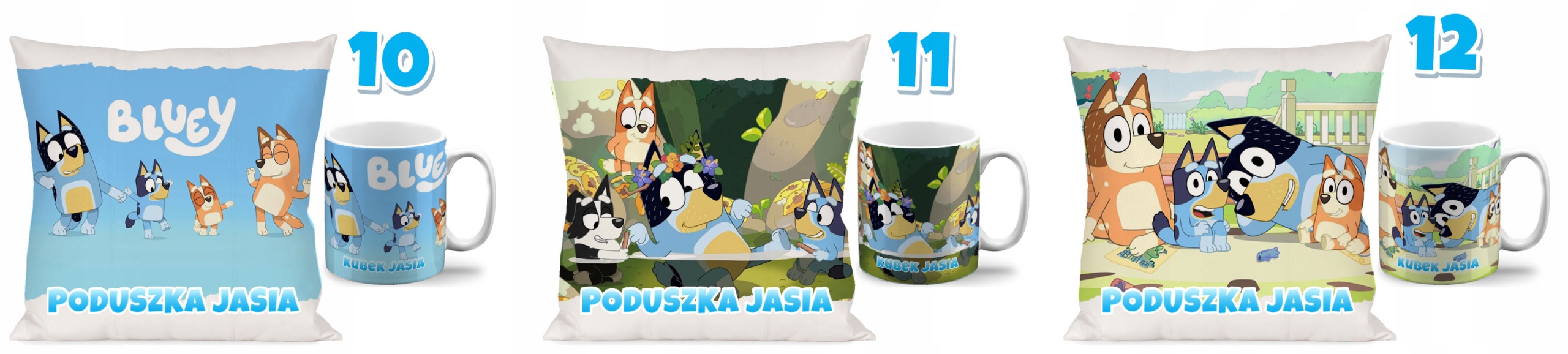 ZESTAW KUBEK + PODUSZKA Blue BLUEY + IMIĘ 40 N8 Rodzaj gadżetu filmowy gamingowy