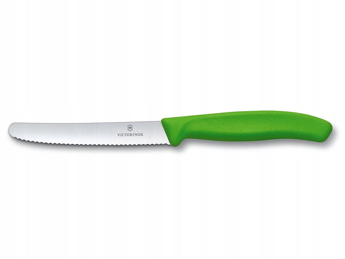 

Nóż do pomidorów i kiełbasy zielony Victorinox