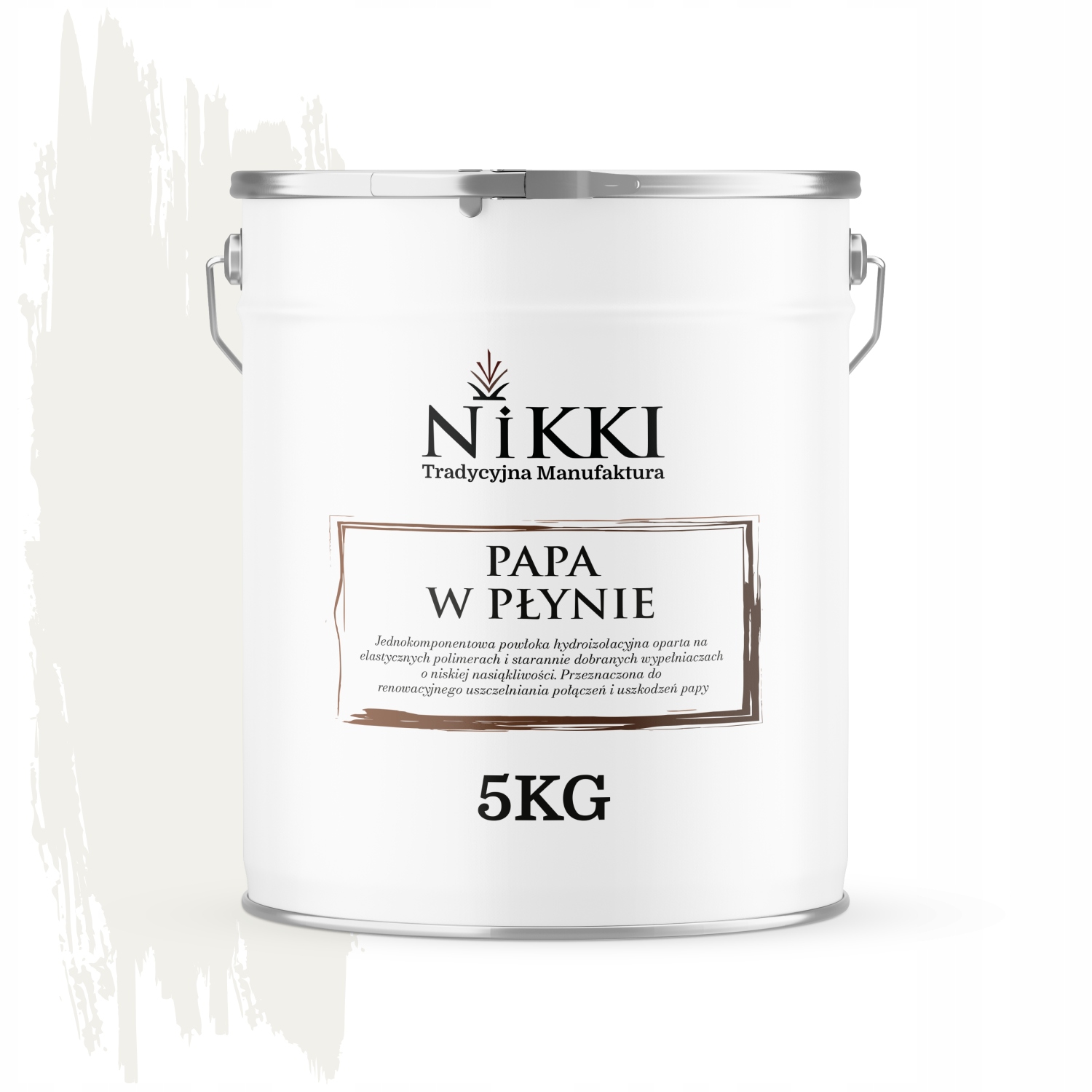 Tekutá Papa 5 Kg, Mrazuvzdorný Tesniaci Materiál, Vodotesná Farba, Biela, Cestná