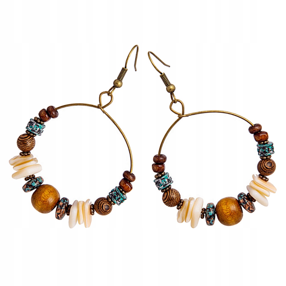 KOLCZYKI ZWISZANE RĘCZNIE WYKONANE KOLCZYKI Z KORALIKÓW