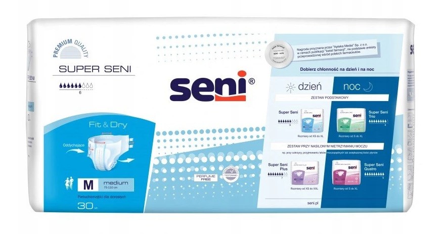 

Seni Super Medium Pieluchomajtki Dla Dorosłych x30
