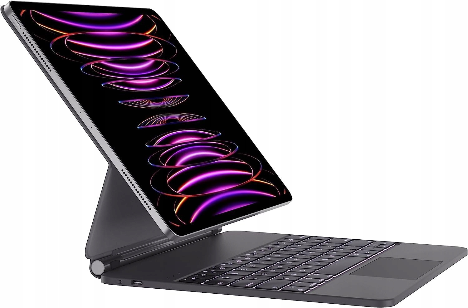 Pouzdro s klávesnicí pro iPad Air 13 a Pro 12.9 Hou Qwerty touchpad, černé