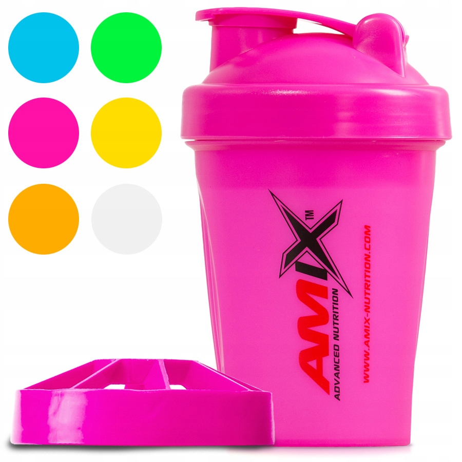 

Różowy Mały Shaker Amix 400ml szczelny, kompaktowy