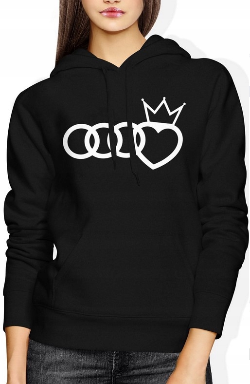 BLUZA DAMSKA Z KAPTUREM AUDI SERCE AUTO ZLOT LOVE - L