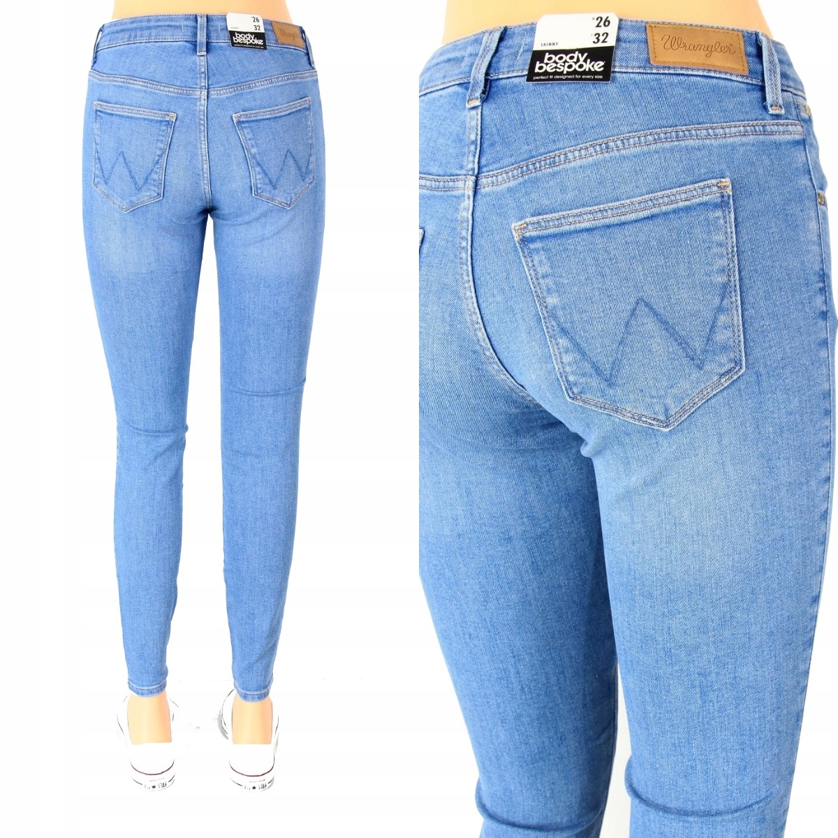 

Wrangler Skinny Jeansy Spodnie _ W27 L32