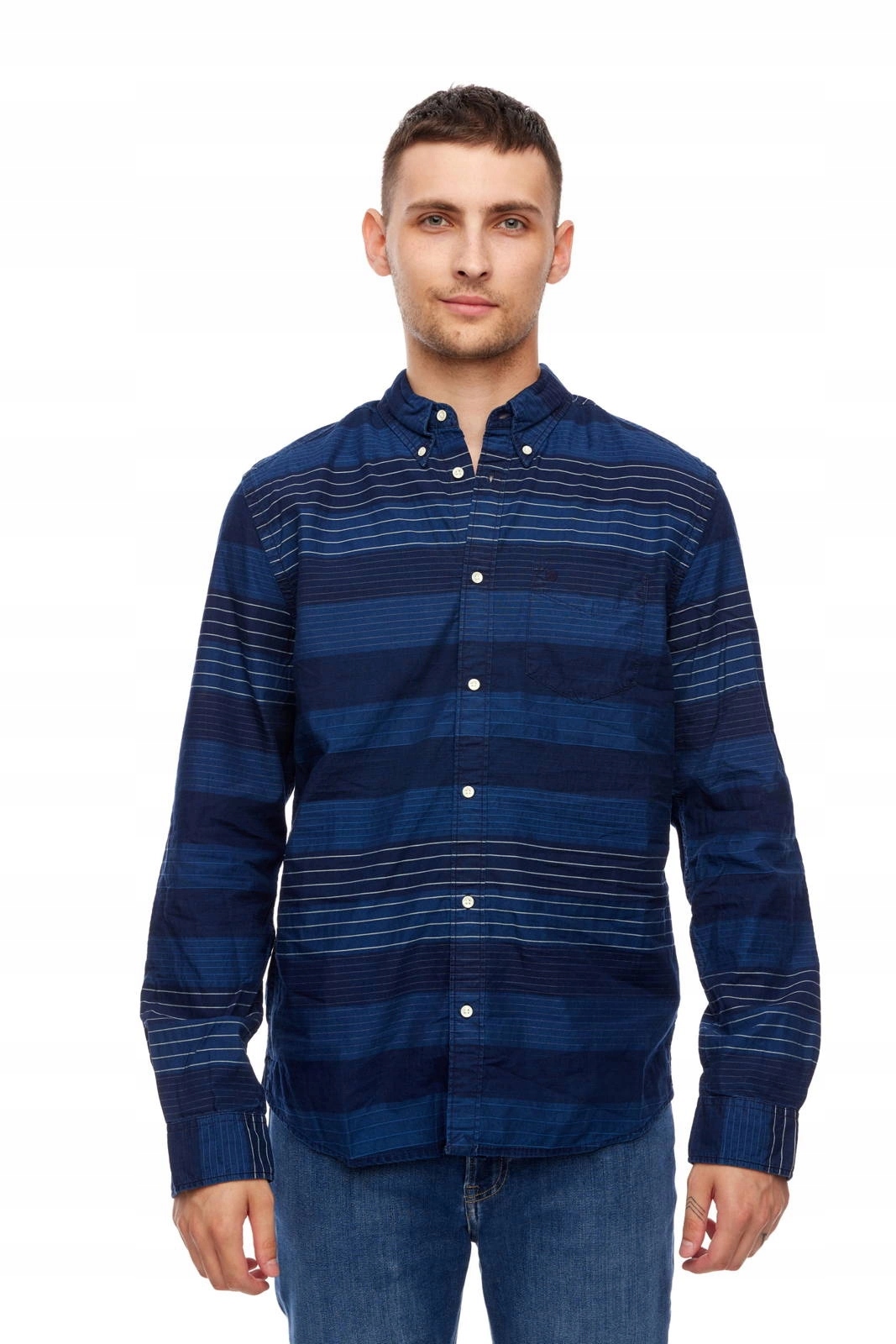Męska koszula Wrangler Ls 1PKT Shirt Dark Indigo W5914M91E M