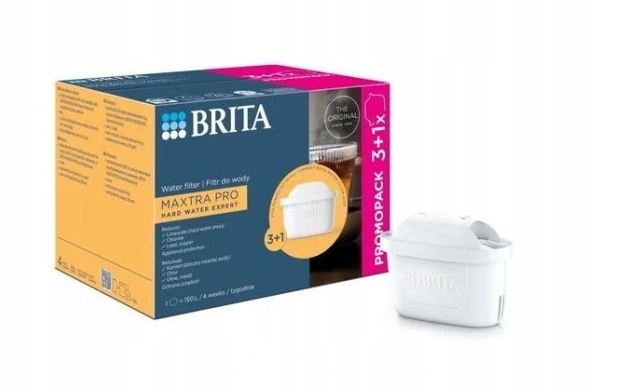 4 Sztuki Wkład Filtr Do Dzbanka Brita Maxtra Pro Hard Do Bardzo Twarda Woda