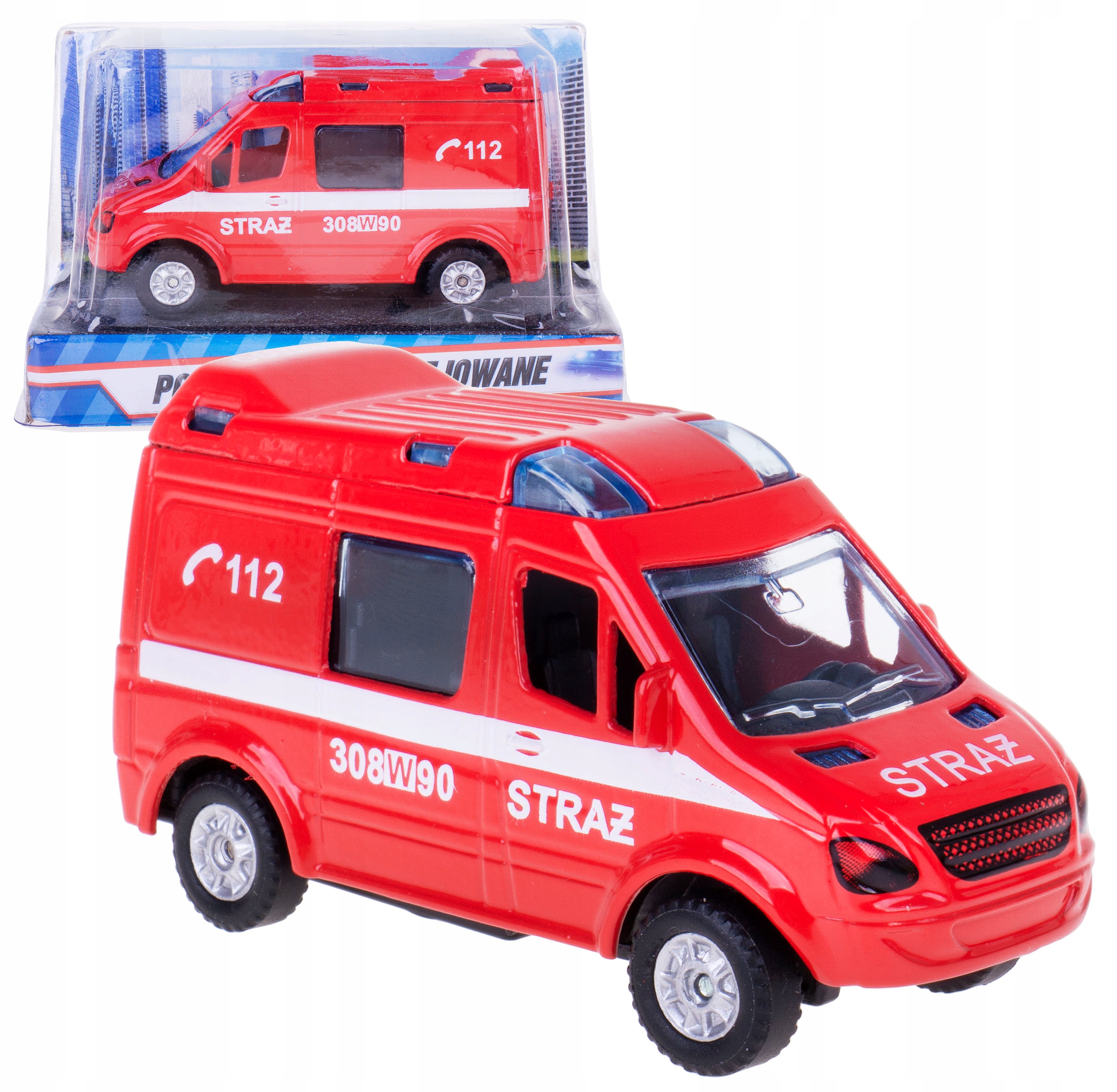 

Straż Pożarna Van Metalowa Z Napędem New!!!