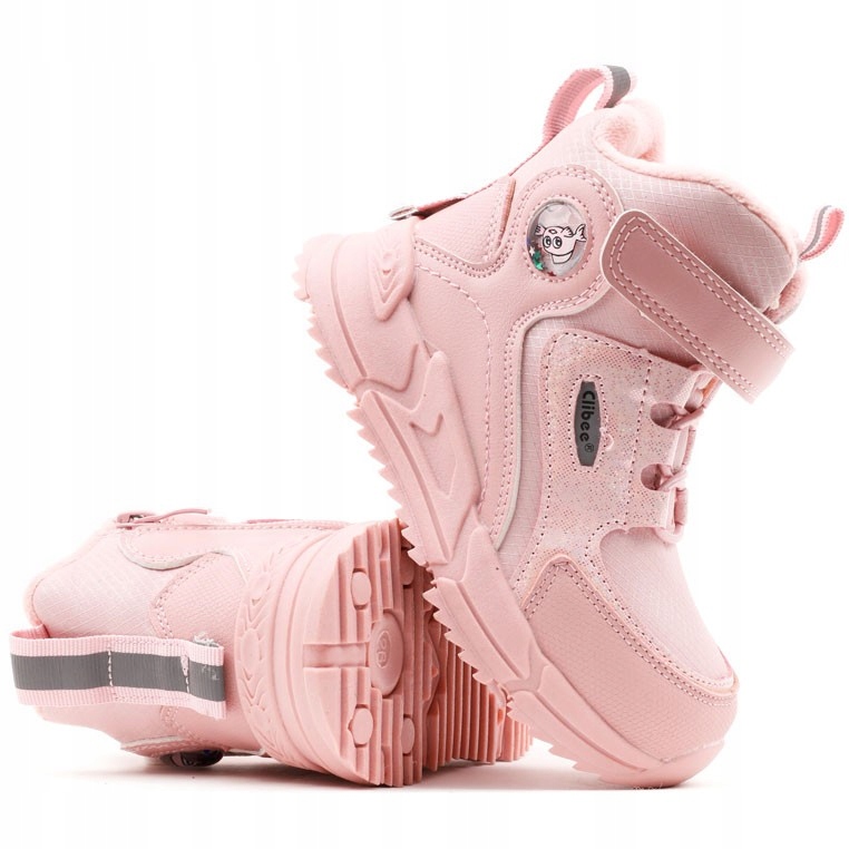 

Traperki botki ocieplone różowe dziewczynki r.21