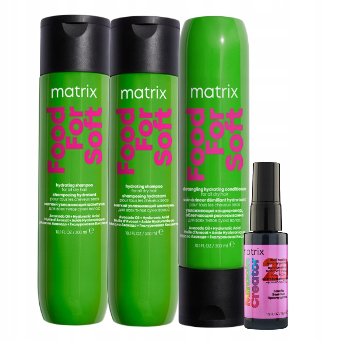Matrix Food For Soft szampon do włosów, odżywka 300ml Zestaw