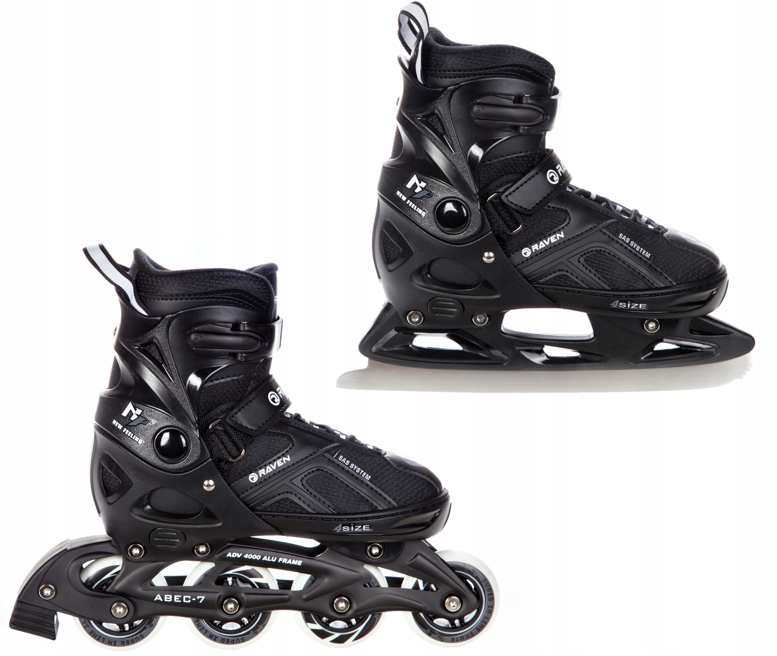

Rolki Łyżwy 2w1 Raven Pulse Black 40-43