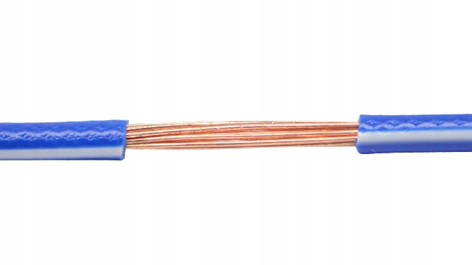

Przewód Kabel Flry-b 1x0,5mm Niebiesko Biały 1m