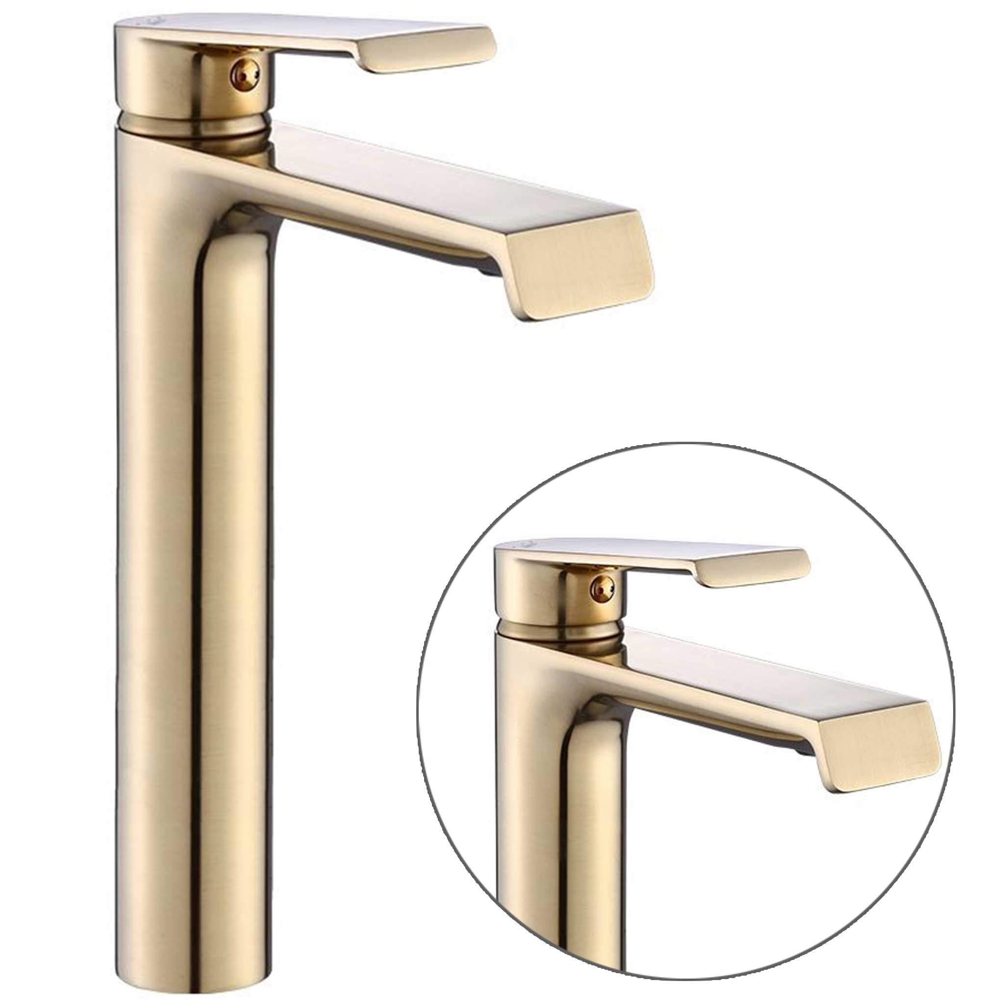 Umývadlová batéria Zlato kartáčovaná Vysoká do umývadla Rea Hass Matná