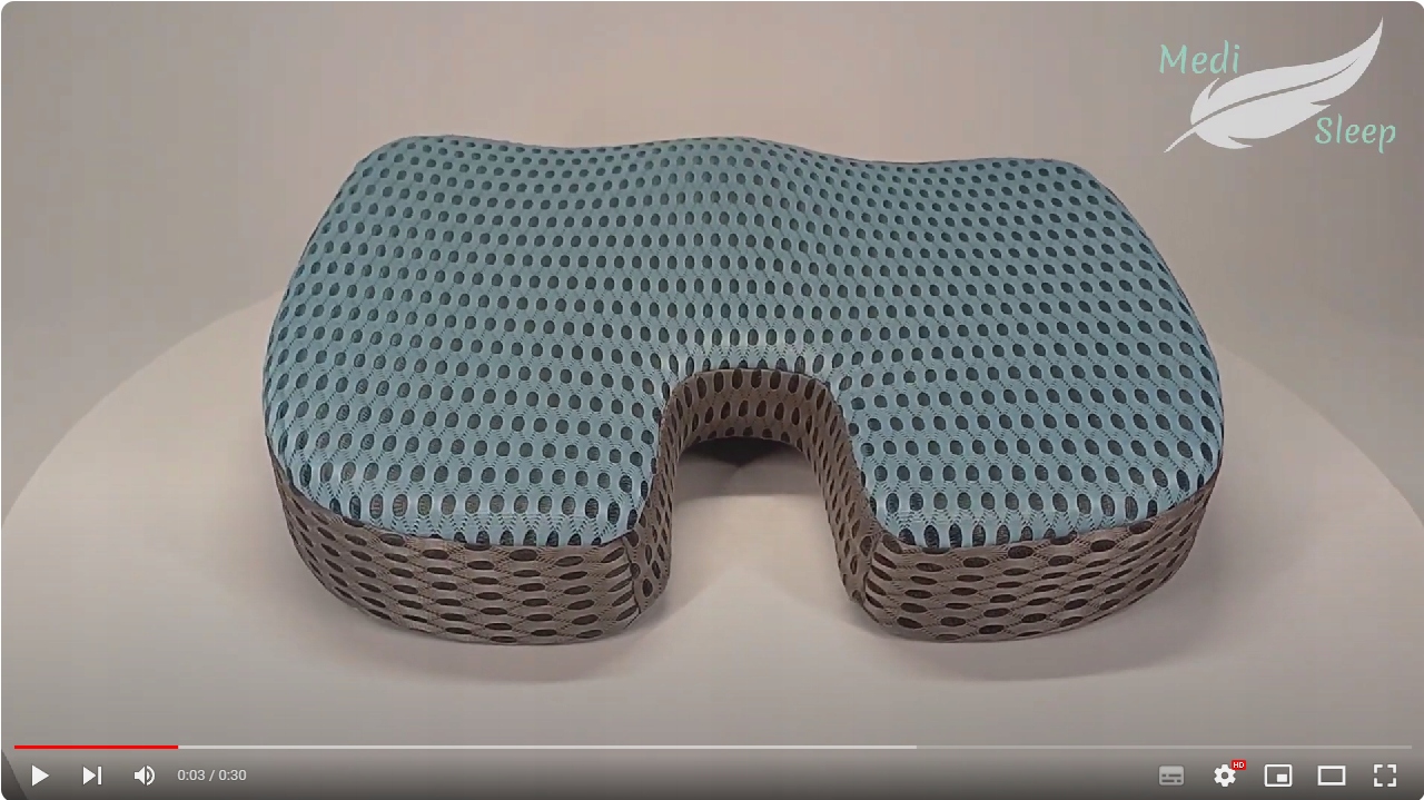 PODUSZKA ORTOPEDYCZNA DO SIEDZENIA SAMOCHODU NA KRZESŁO FOTEL PIANKA MEMORY Rozmiar M