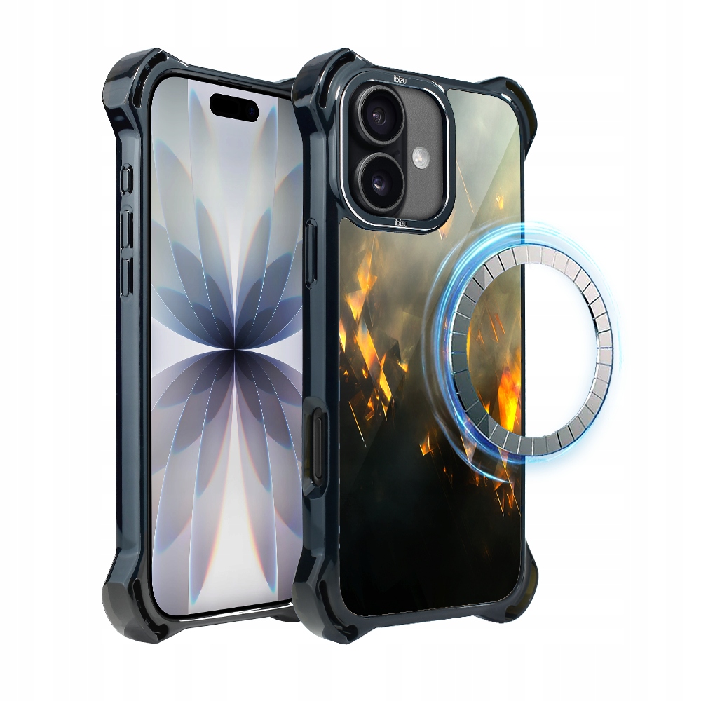 Pouzdro Ibizu DropGuard Ultra pro iPhone 17 s MagSafe, zlaté jiskry