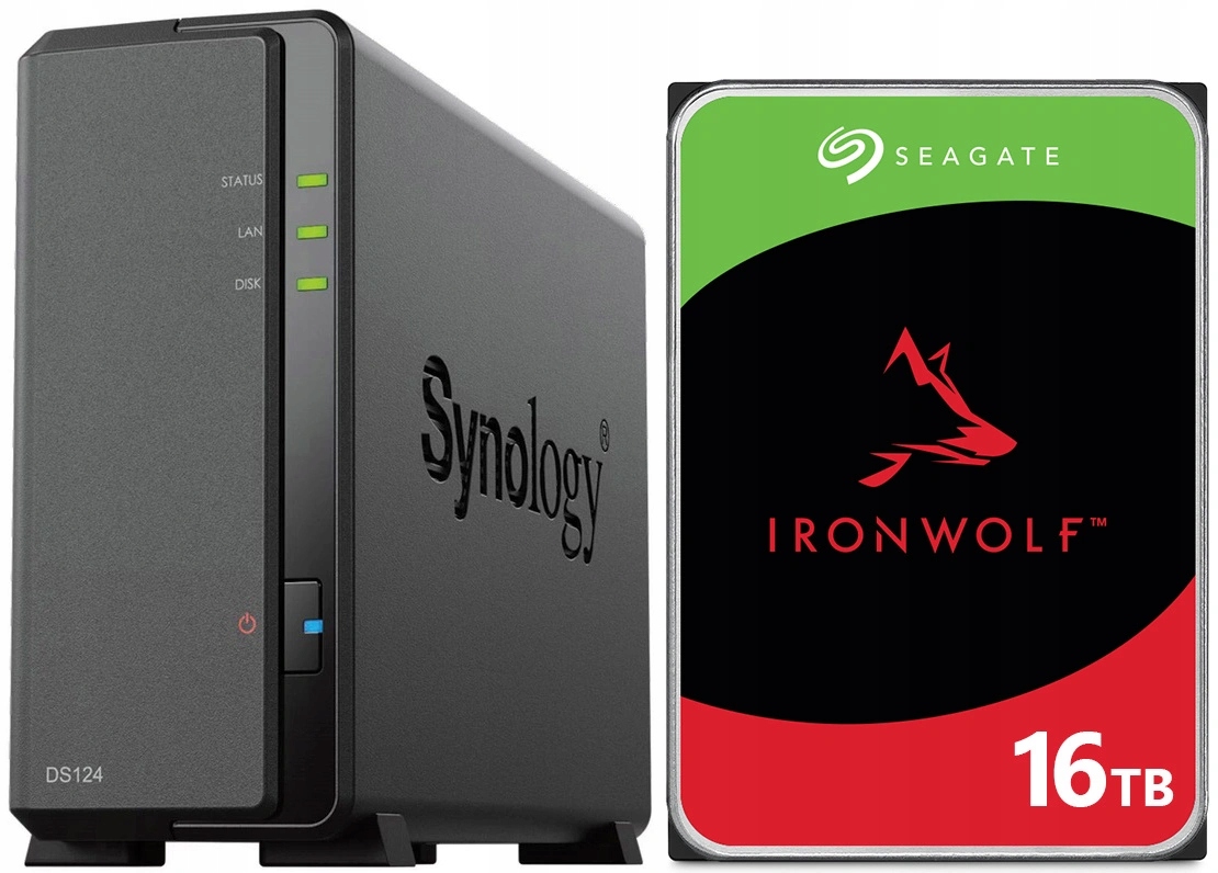 Nas server Synology DiskStation DS124 16TB Seagate IronWolf