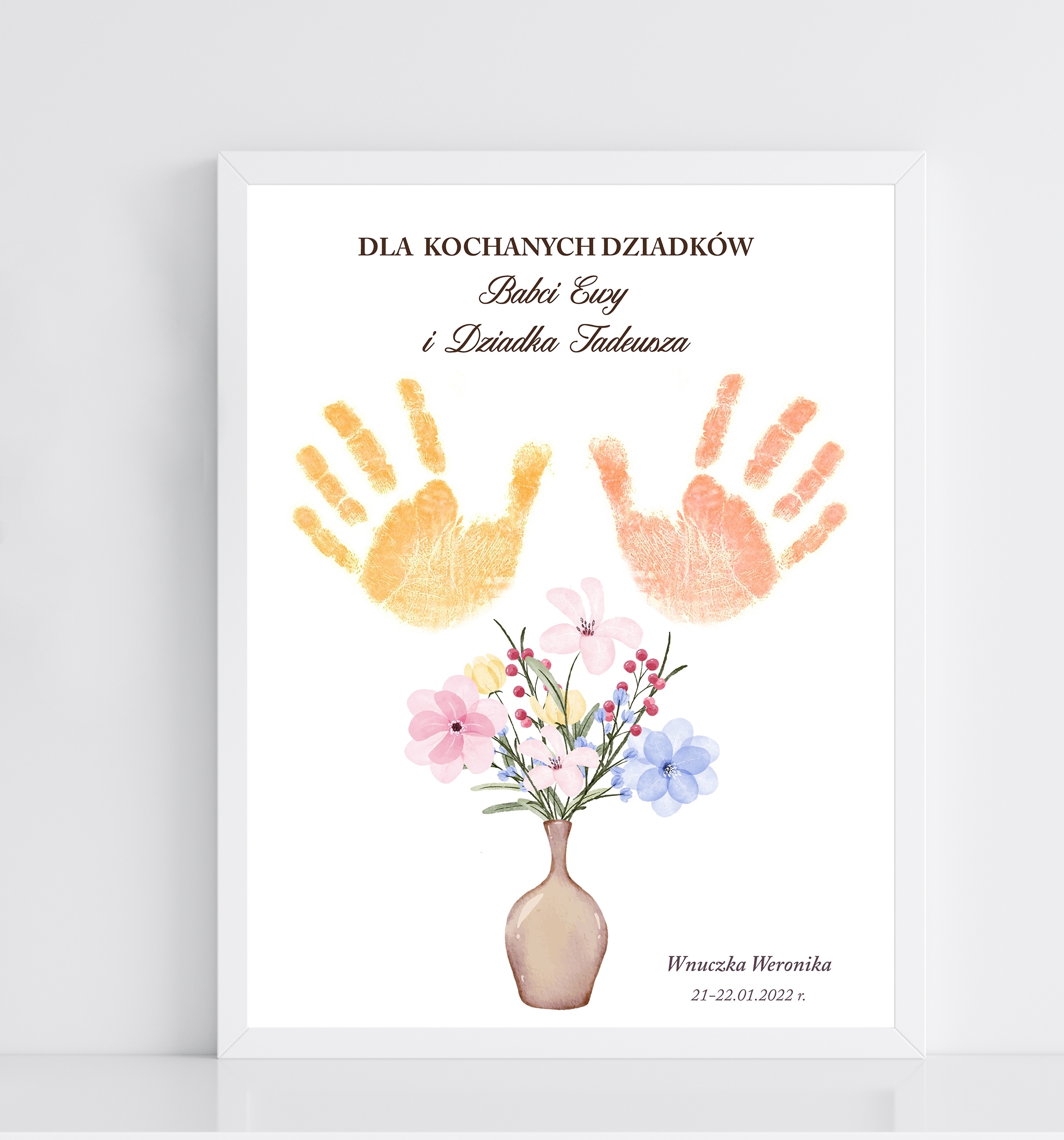 

Plakat Odcisk Dłoni Dzień Babci I Dziadka