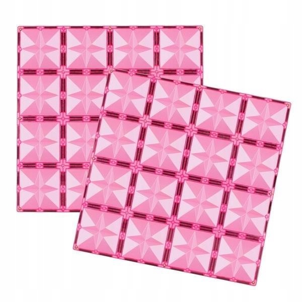 KLOCKI MAGNETYCZNE 2 PŁYTY RÓŻOWE 30X30 CM, COBLO