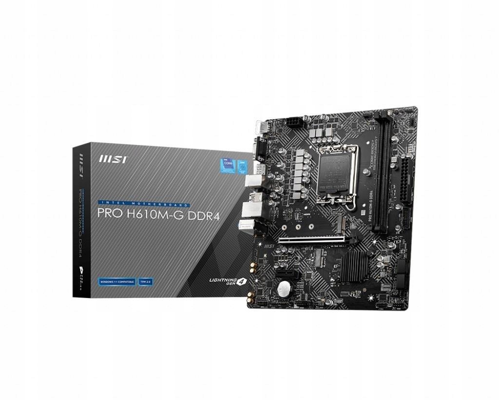 Doska Msi Pro H610M-G DDR4/H610/DDR4/SATA3/M.2/ USB3.0/PCIe4.0/s.1700/mATX