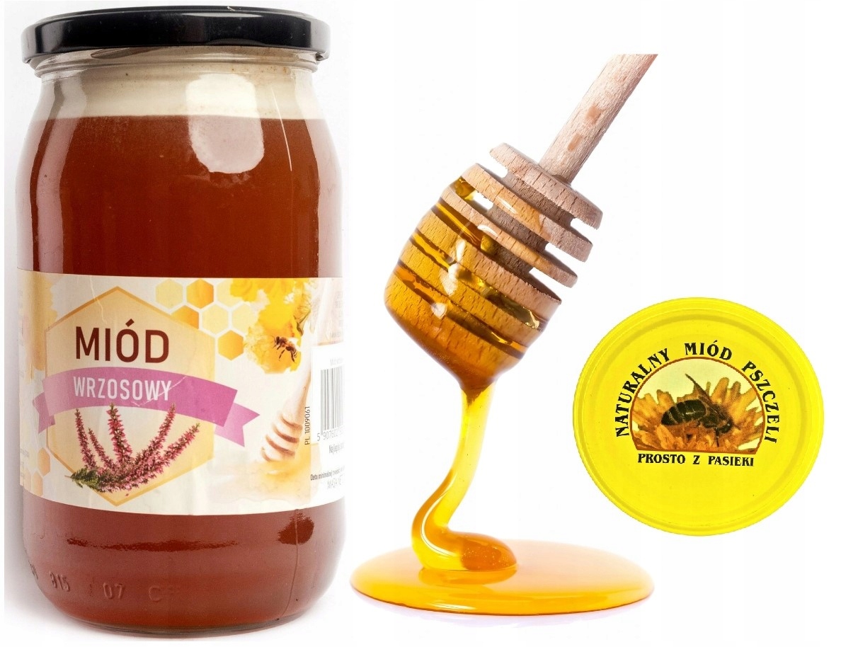 Vřesový Medový Nektar 2025 Polský sklizeň 1,1 kg Dárek