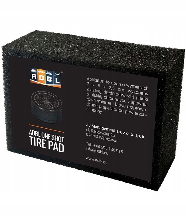 Adbl One Shot Tire Pad Aplikator Do Dressingu Do Opon Plastiku Gumy 1 Szt