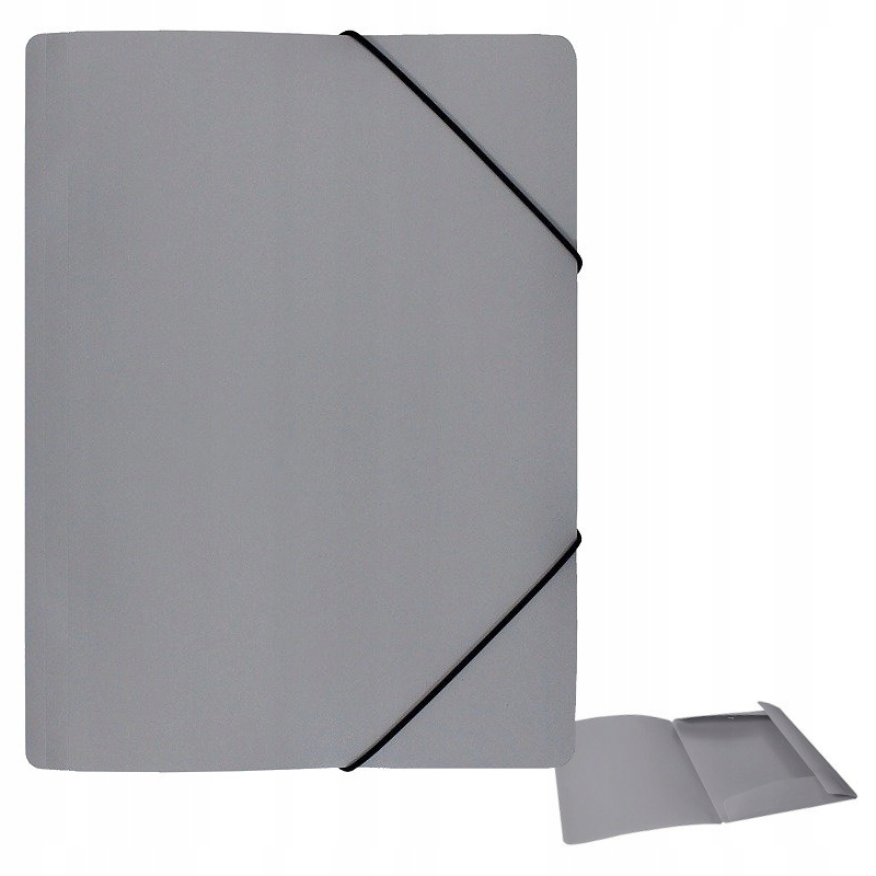 

Teczka rysunkowa z gumką A4 z folii Pp szara