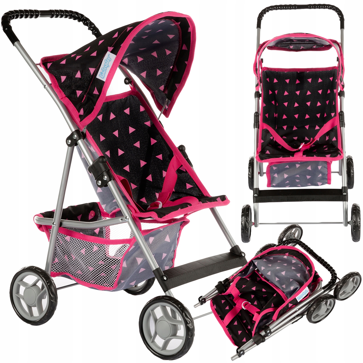 

Kinderplay Wózek Dla Lalek Spacerówka Lekki