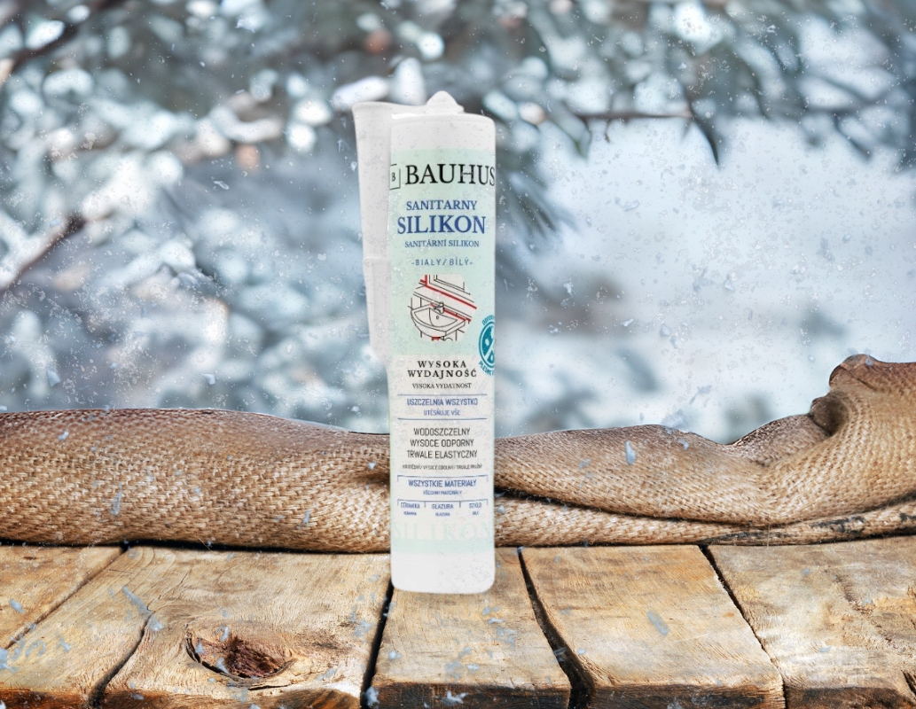 Silikon sanitarny do kuchni łazienki BIAŁY Bauhus Kolor biały