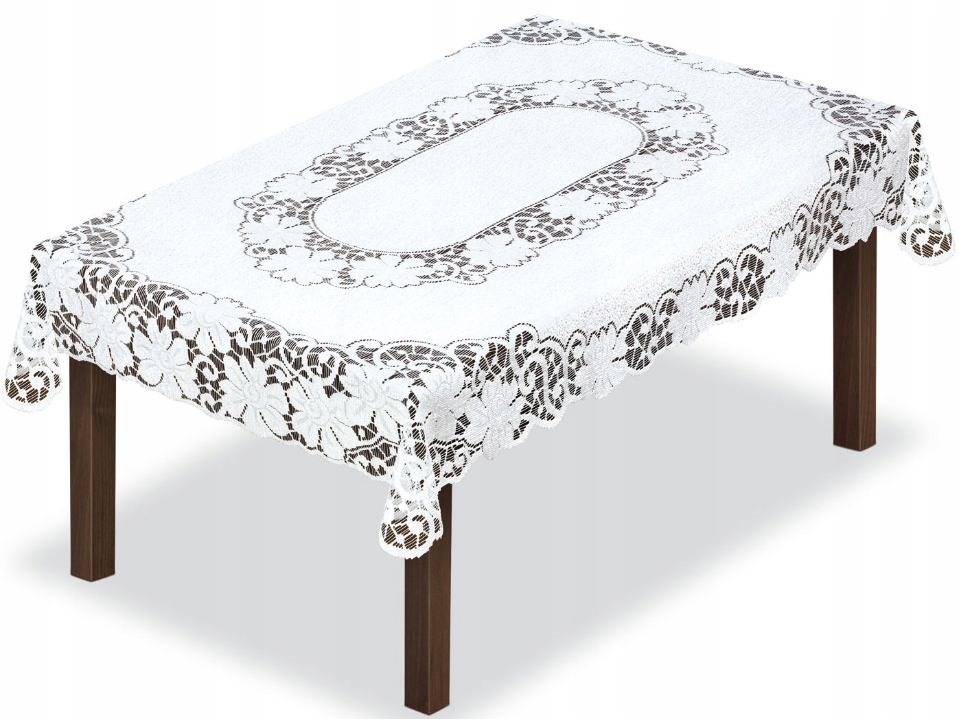 

Obrus wzór 23825 rozm. 140x240cm prostokąt k.biały