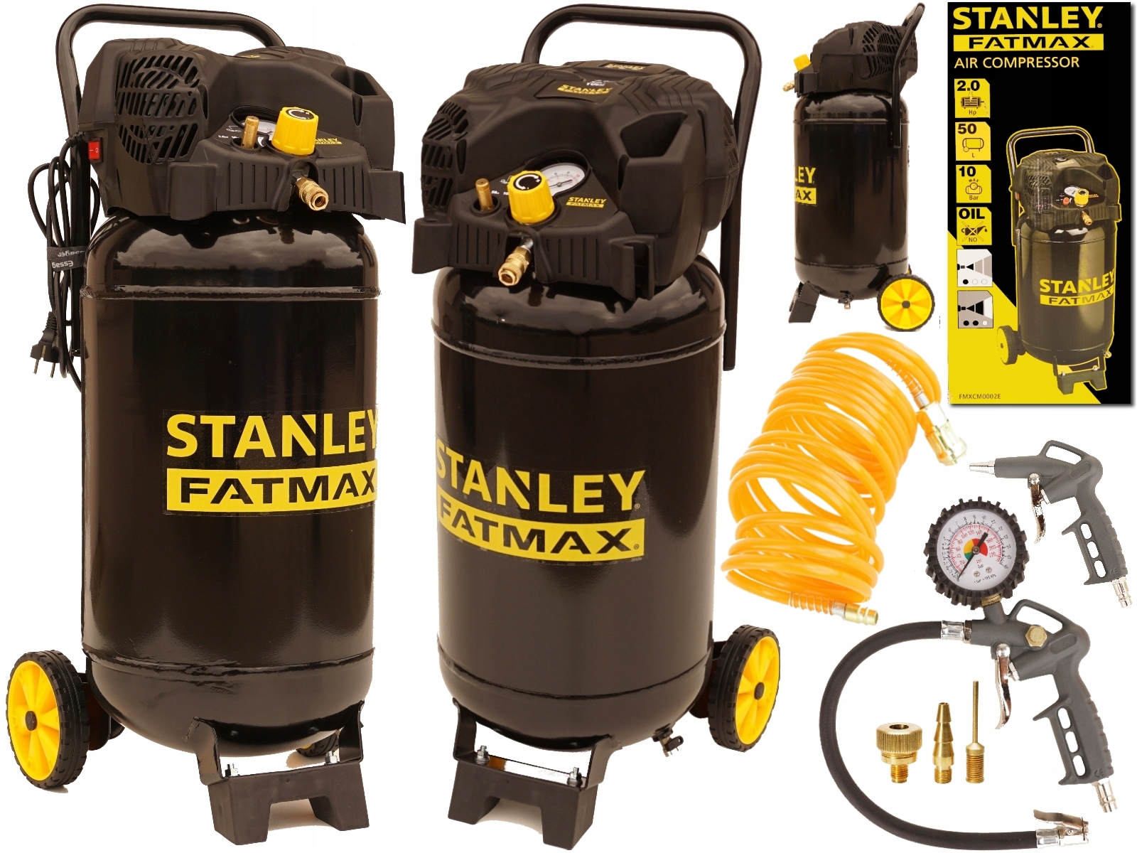 

Stanley Fatmax Kompresor Bezolejowy 50L zestaw