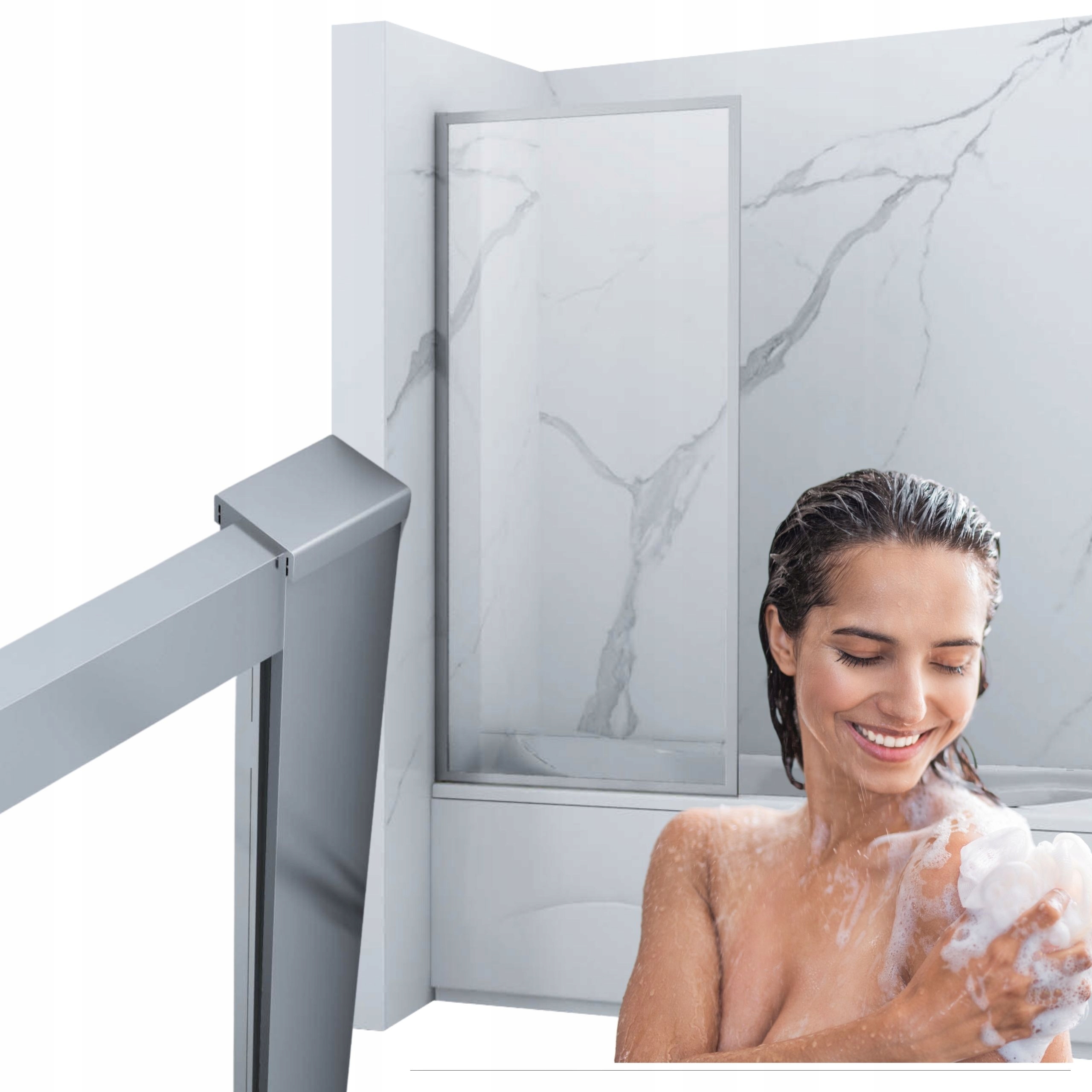 Paraván Vannový Veston 1-KŘÍDLOVÝ 60X150 Fix Chrom