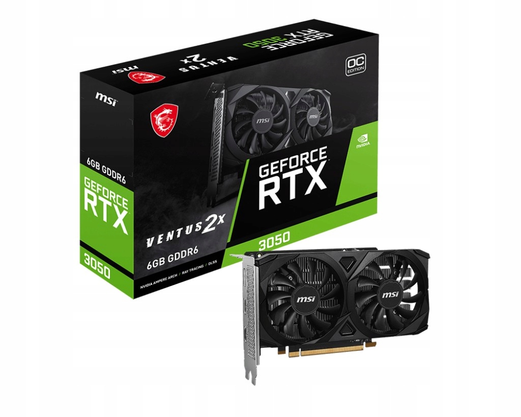 Msi Karta graficzna GeForce Rtx 3050 Ventus 2X E 6G Oc