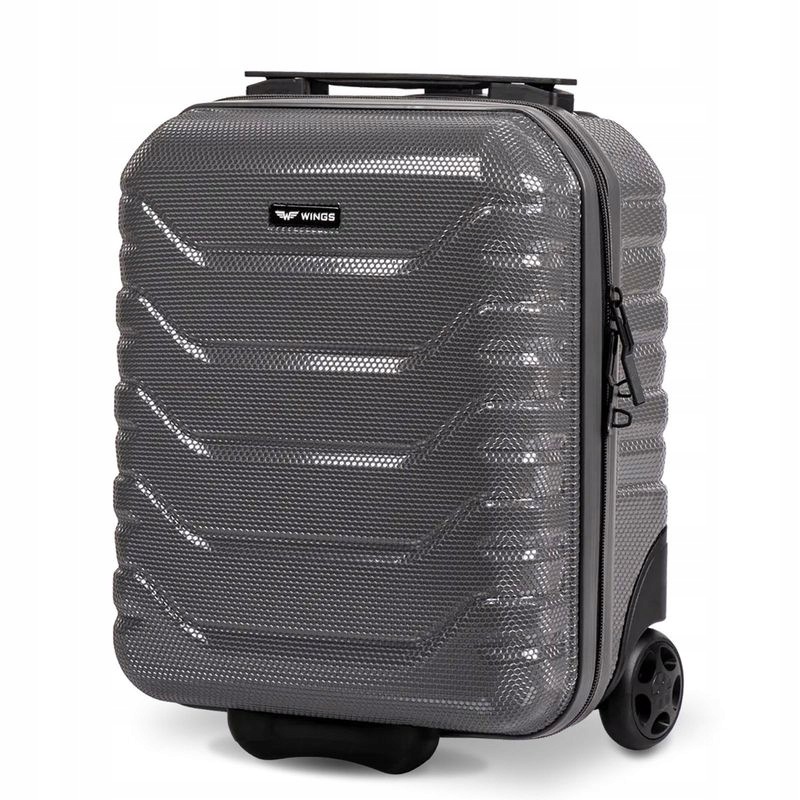 Walizka Wings Policarbon Kabinowa Mini Crake 16" Dark Grey