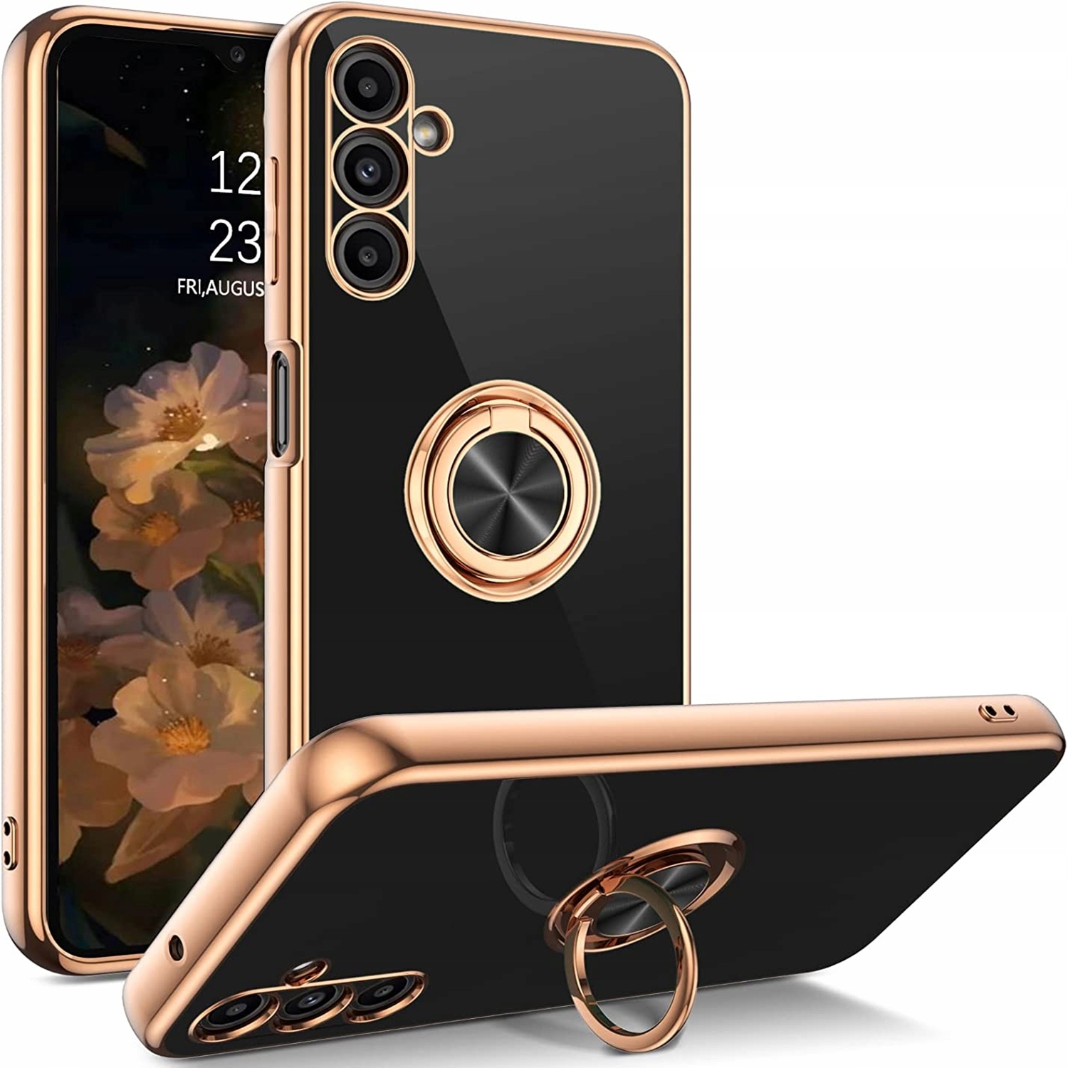 

Etui Glamour Ring do Samsung A14 5G 4G |+szkło
