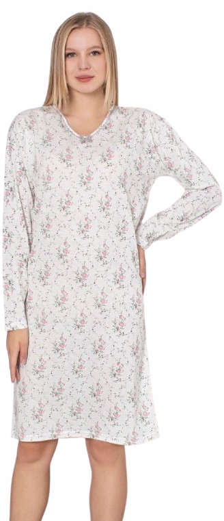 Elegantní Košile S Dlouhým Rukávem, Jemná Louka, Růžové Květy, XXL