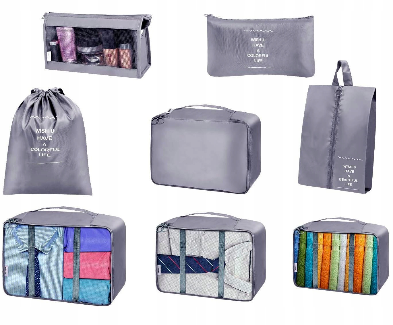 ORGANIZERY PODRÓŻNE POKROWCE TORBY DO WALIZKI NA BUTY BIELIZNĘ PRANIE Model Nebraska