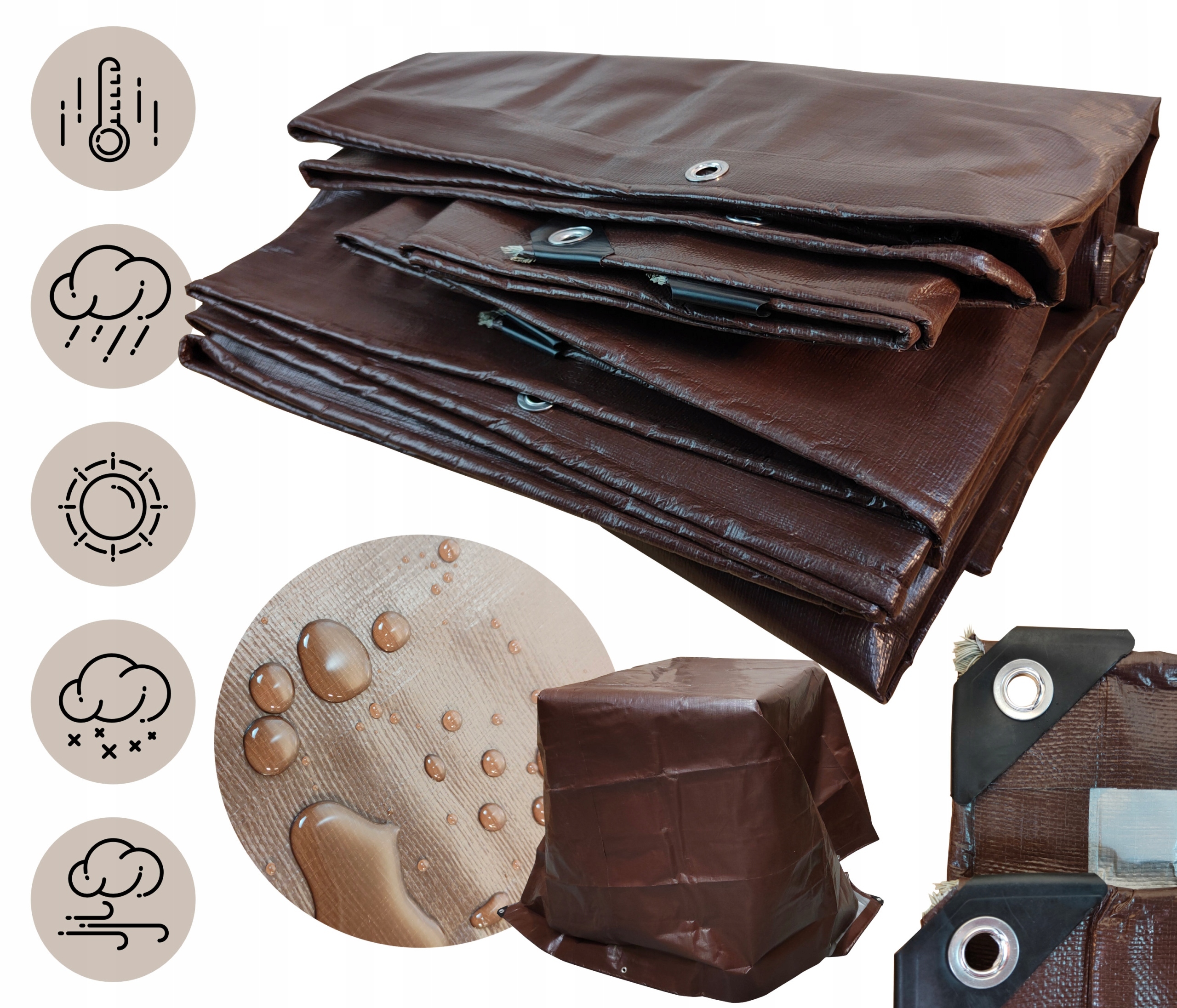 

Plandeka 6x8 Płachta Gruba 210g/m2 Mrozoodporna Uv