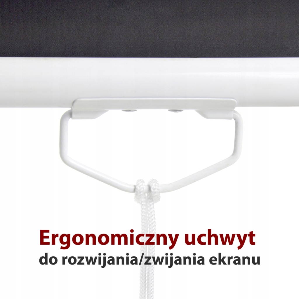 EKRAN RĘCZNY PÓŁAUTOMAT 4:3 150" 305x229cm MS-150 4:3 ART Natywne proporcje obrazu 4:3