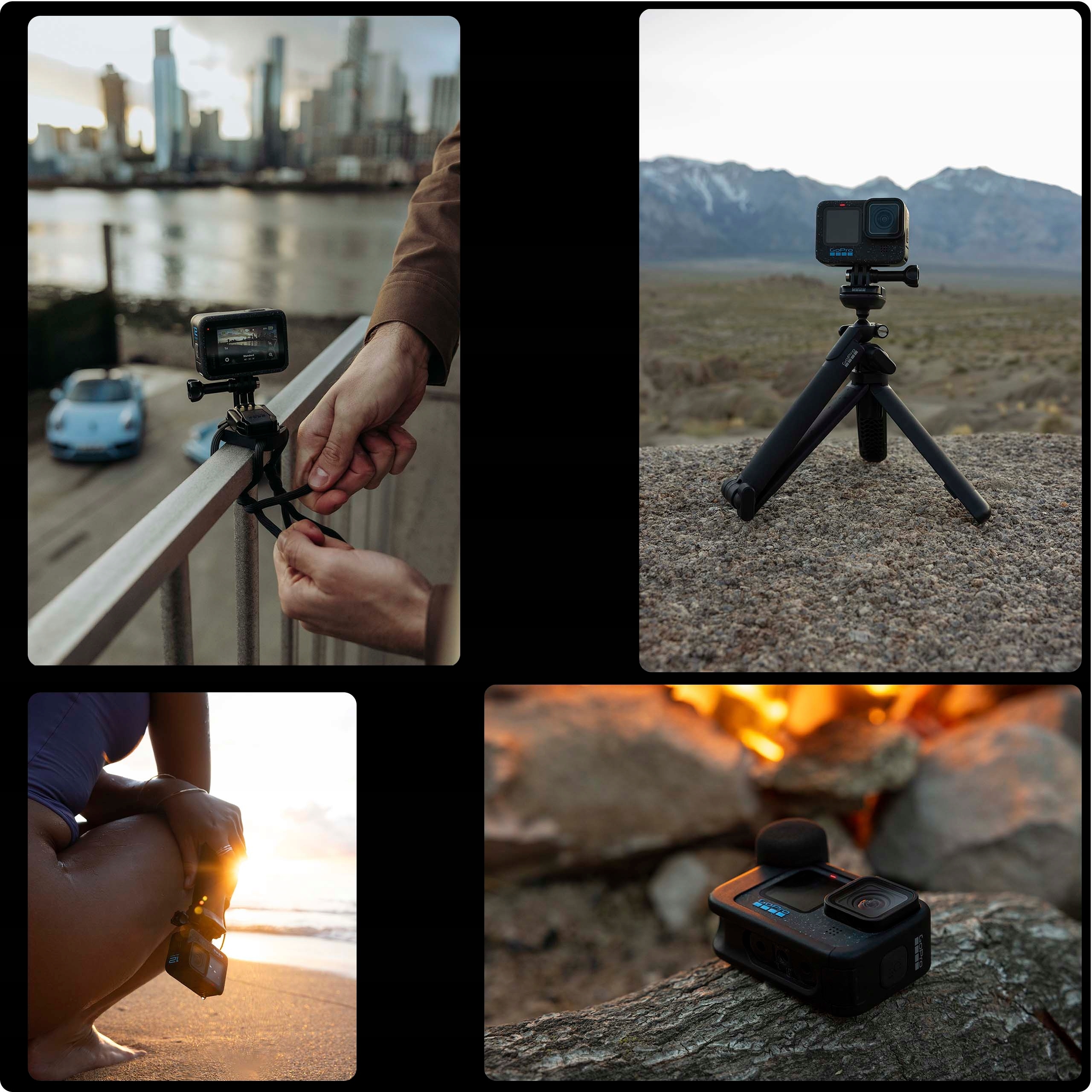 Kamera GoPro Hero Black 10 4K - 5,3K GoPro Go Pro 12 + Zestaw szkło silikon Głębokość produktu 3.4 cm