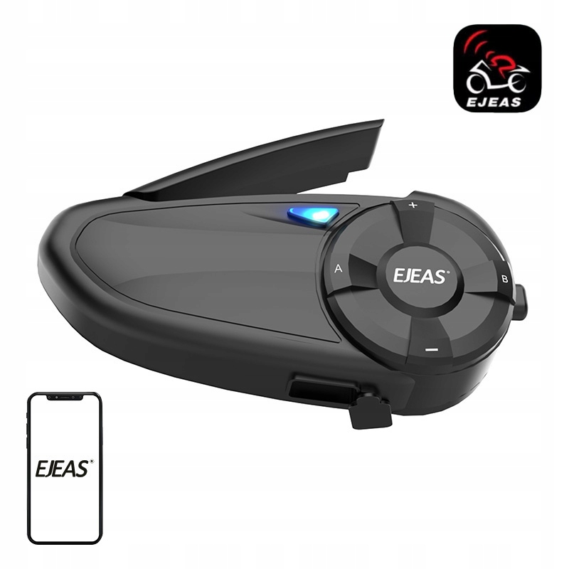 Ejeas Motocyklový Interkom Q7 Pre Bluetooth Prilbu S Vysokou Kvalitou Zvuku