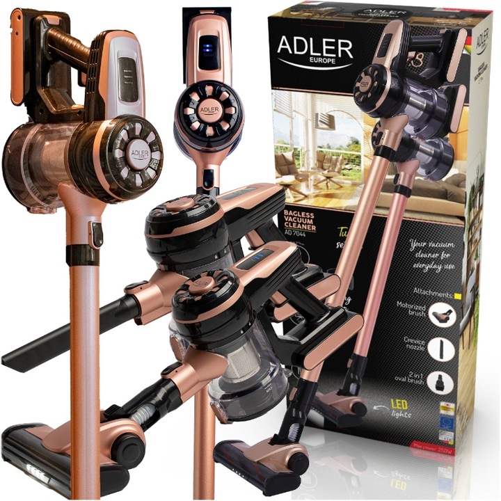 Odkurzacz Pionowy Adler AD 7044 Bezworkowy 120W Turbo LED 40 min