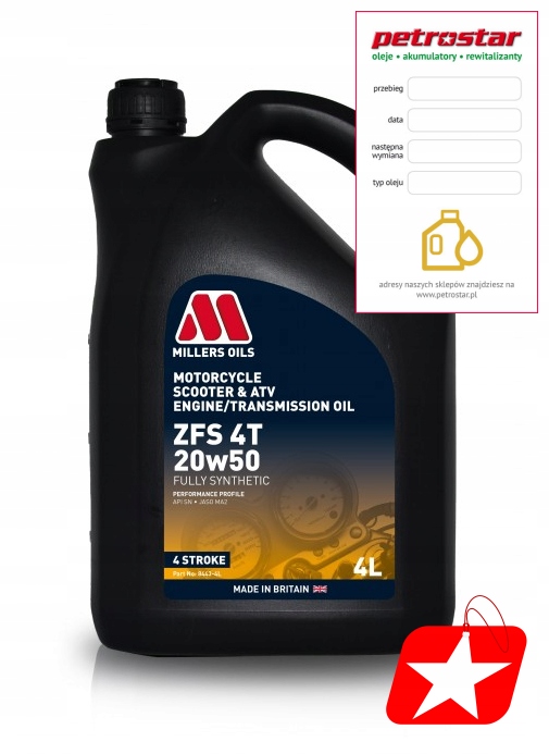 Millers Zfs 4T 20W50 4L