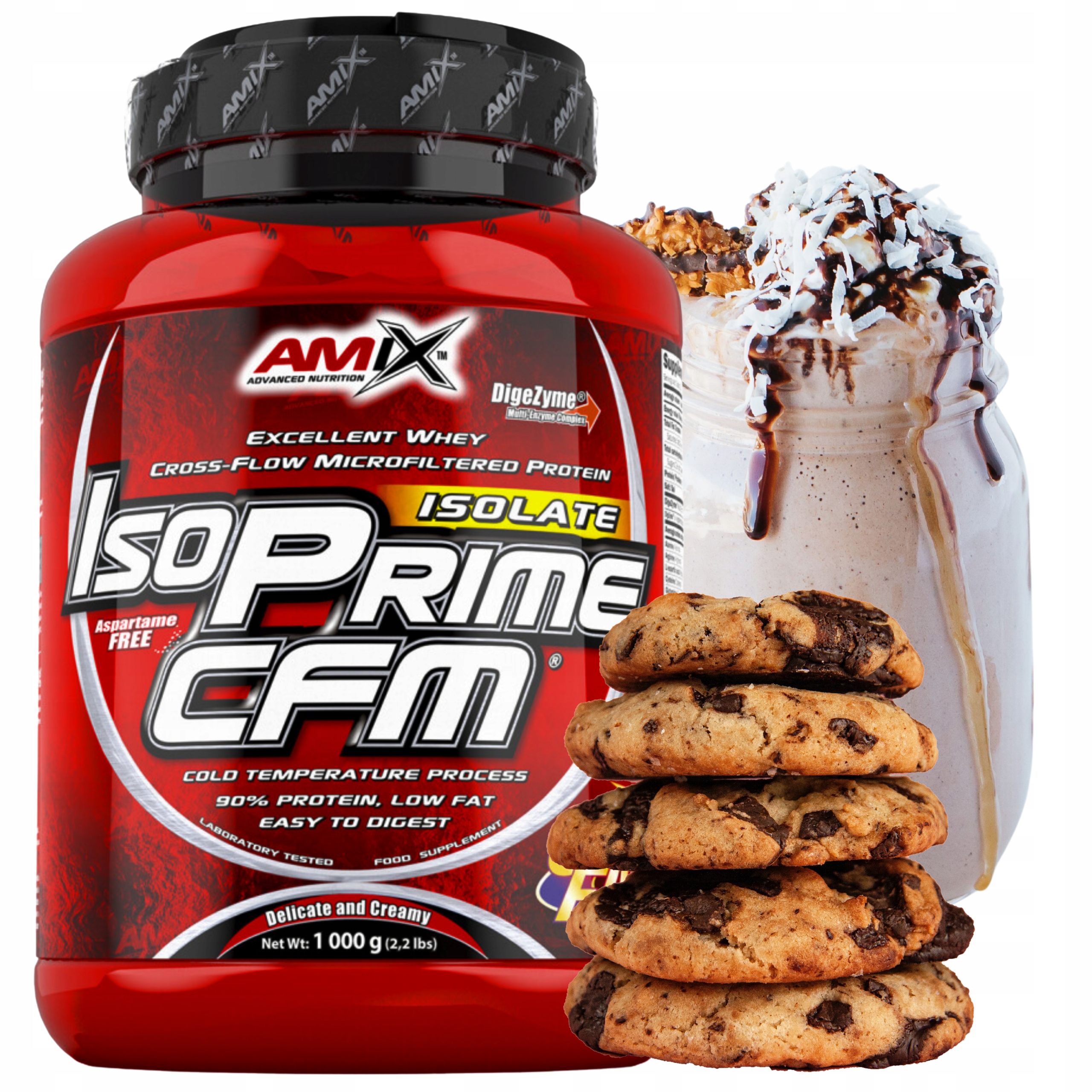 Protein Amix IsoPrime Cfm Wpi 90 Sugar free Lahodné sušenky 1 kg