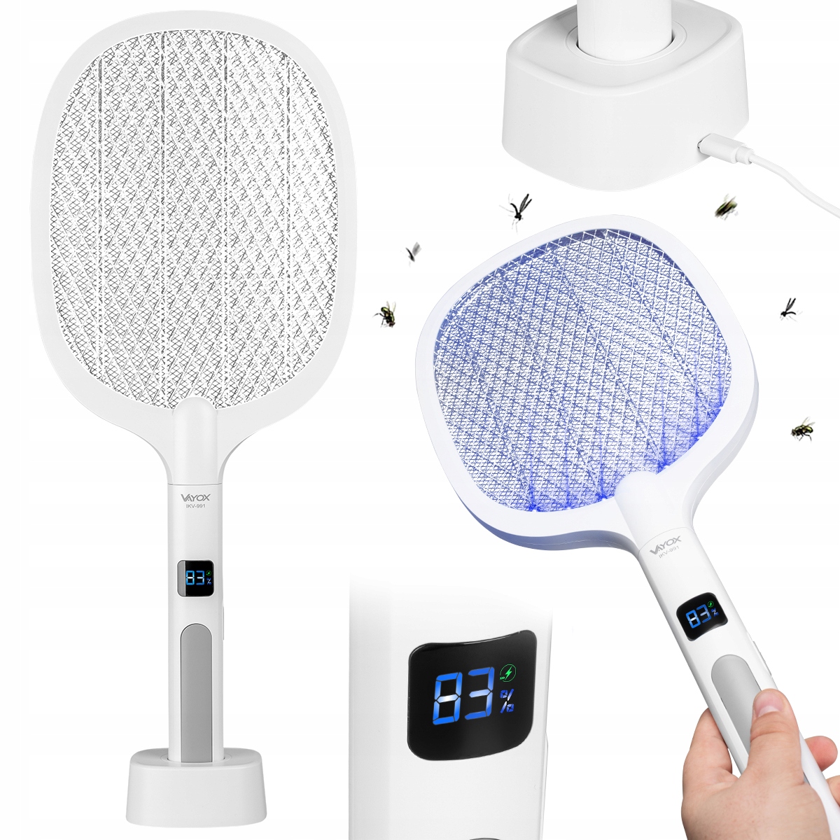 ŁAPKA PUŁAPKA LAMPA OWADOBÓJCZA UV NA MUCHY KOMARY ELEKTRYCZNA PACKA VAYOX