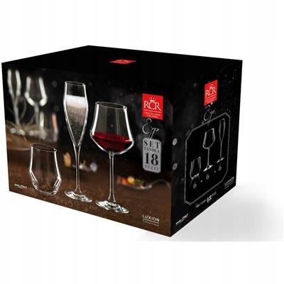Rcr Ego Sada 18 Dílů Sada Skleničky Sklenice Black Edition
