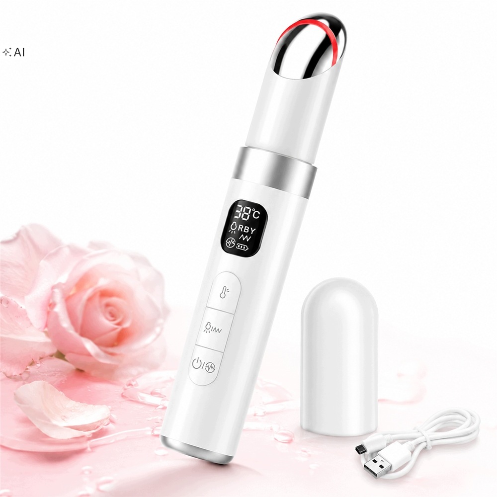 Masážní Přístroj na obličej očí a rtů Fototerapie Led Vibrace Ems Beauty