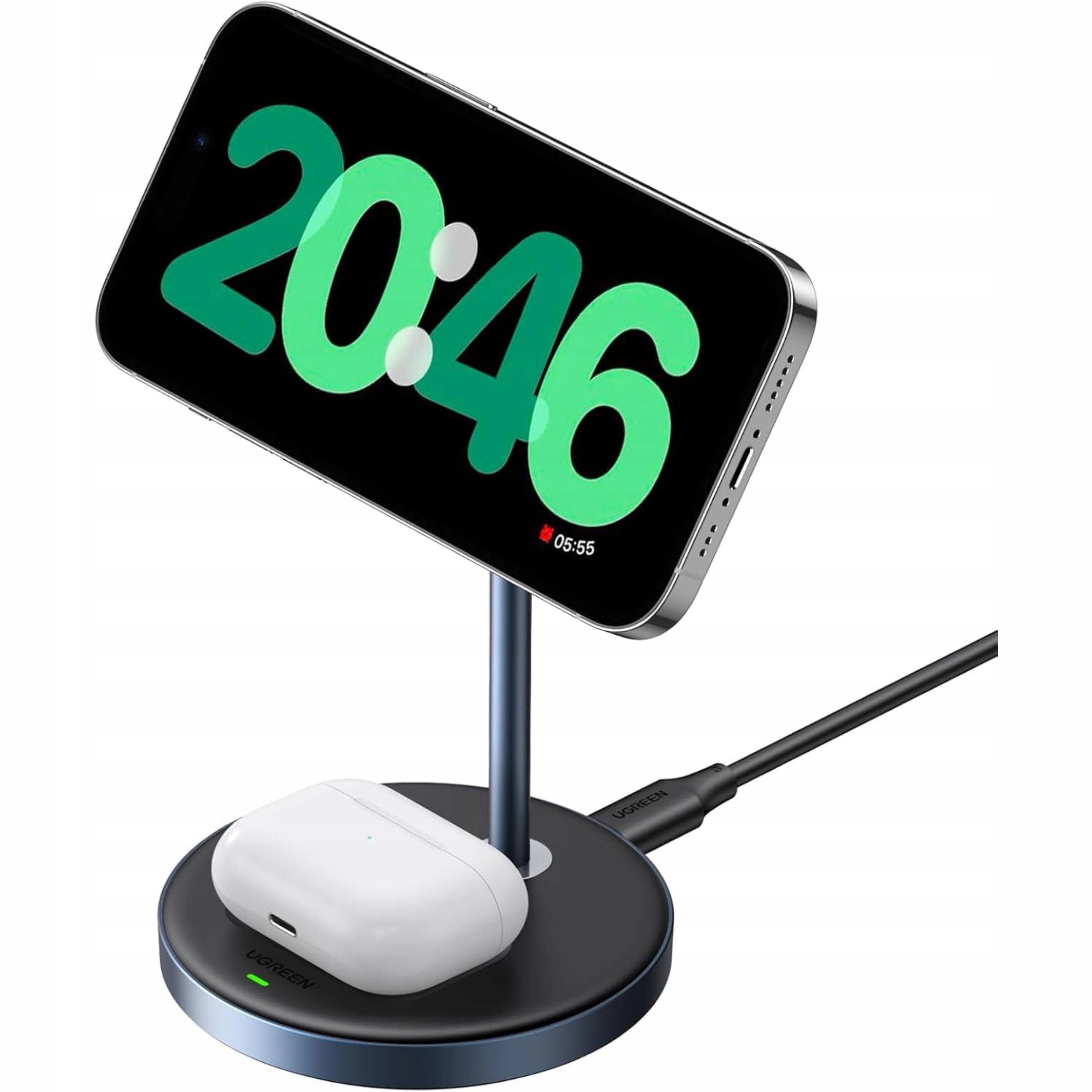 Stacja ładujaca MagSafe 2w1 Bezprzewodowa iPhone AirPods Qi Magnetyczna