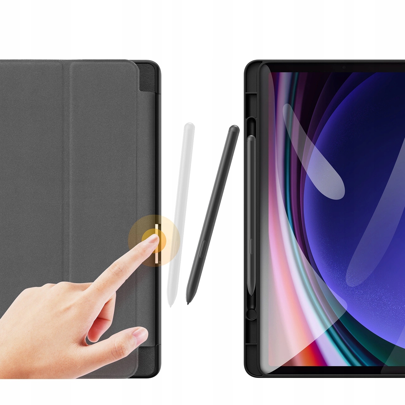 Etui z podstawką Dux Ducis Domo Samsung Galaxy Tab S9 Fe czarne