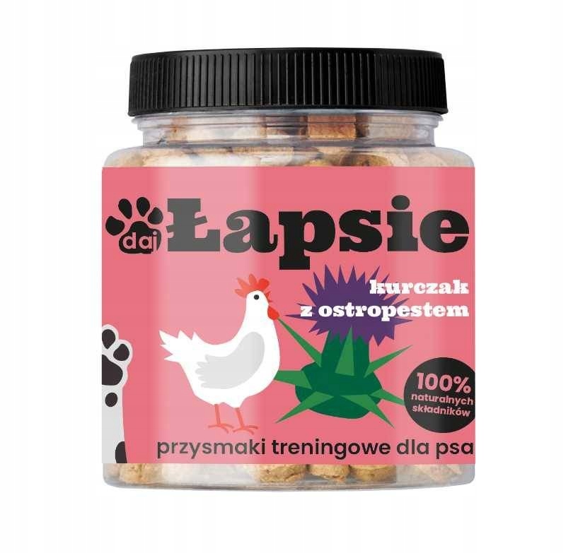 Treserki Mięsne Przysmak Dla Psa Łapsie Kurczak z ostropestem 300g
